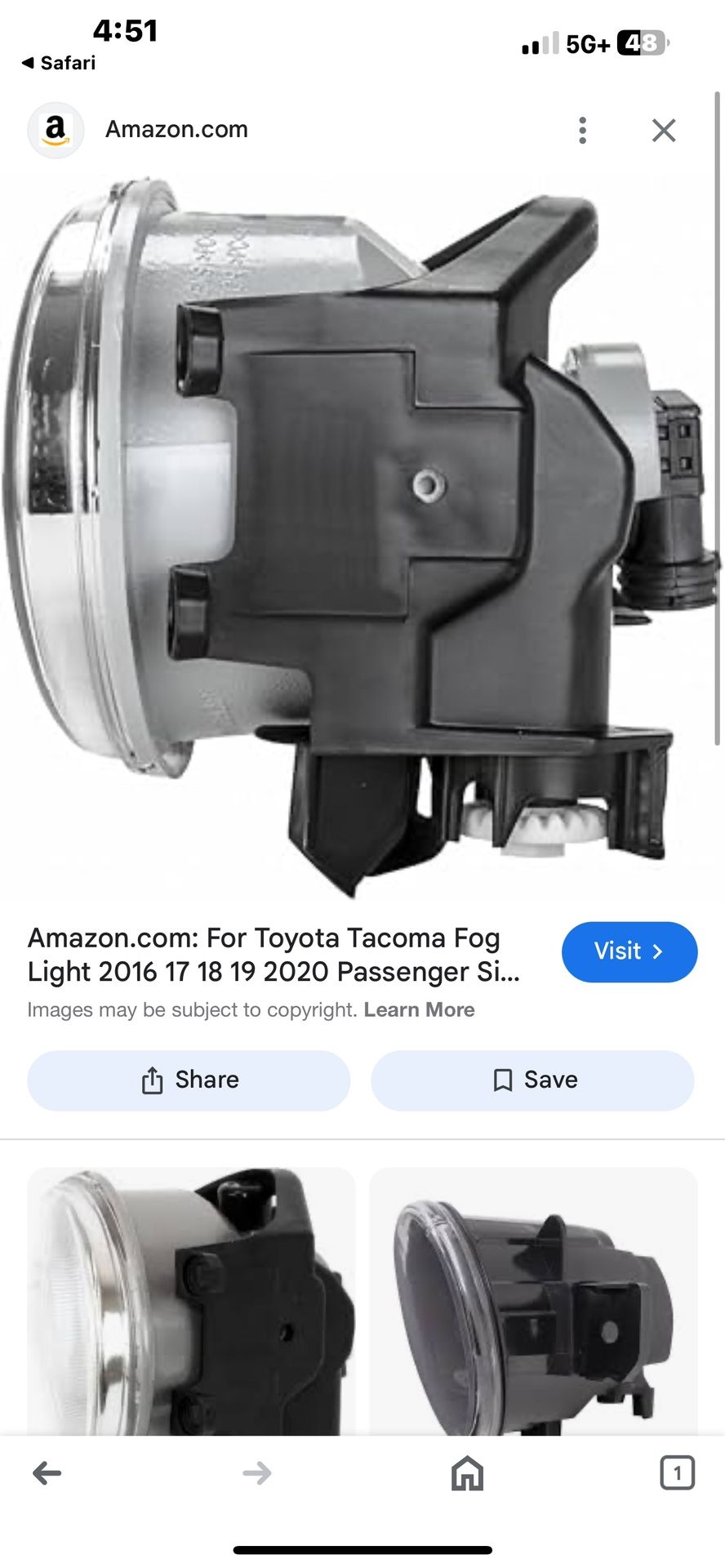 Toyota Tacoma Fog Light 16-17-18-19-20