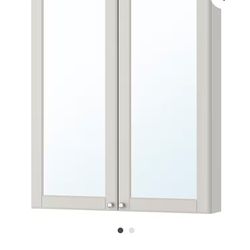 IKEA GODMORGON Mirror cabinet with 2 doors, mirror glass, 31 1/2x5 1/2x37 3/4 "