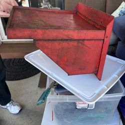 Vintage Mac Tools MB300S L1 Red Hanging Collapsible Folding Side Shelf Made In 