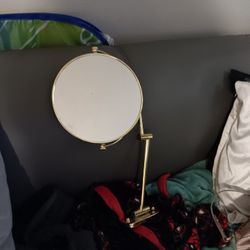 2 Way Make Up Mirror Gold Brass