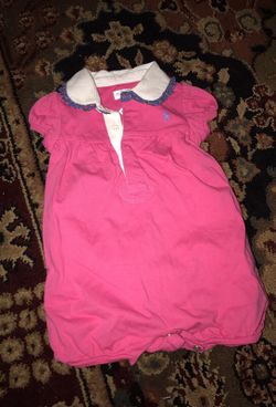 Six-month-old polo romper