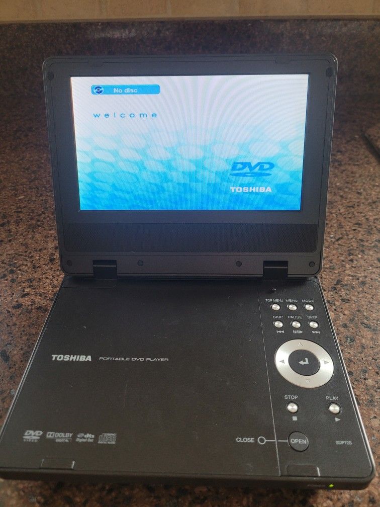 Toshiba Portable DVD Player SDP72SKN 7" Display