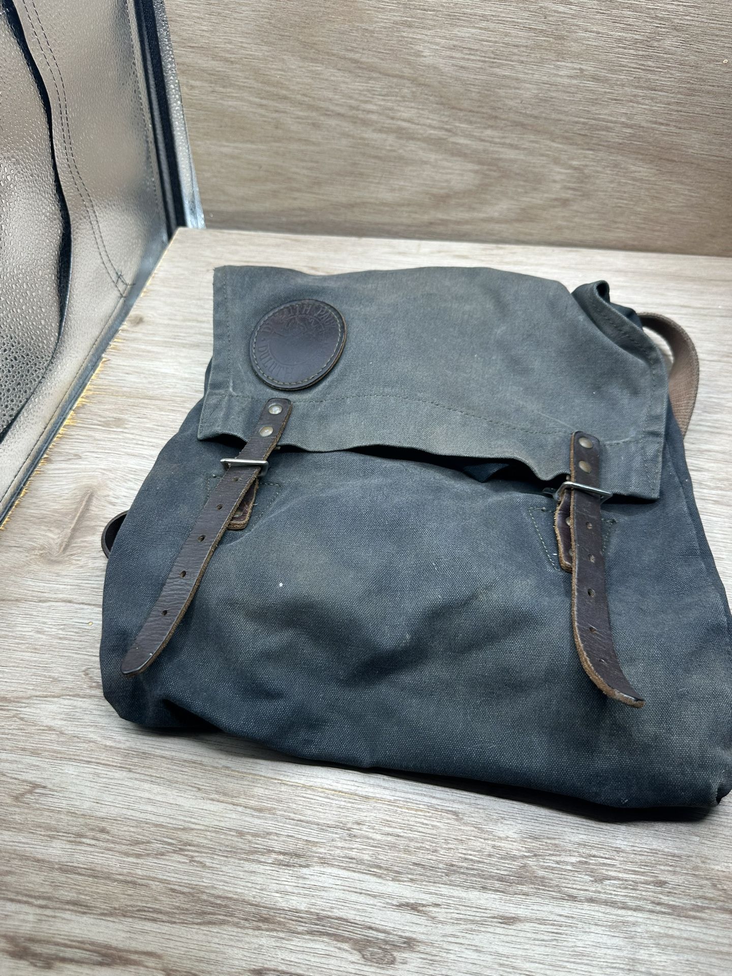 Duluth Pack Minnesota Cargo Backpack Canvas Leather Straps USA