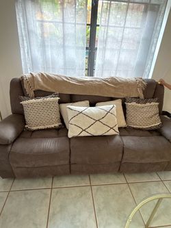 Sofa with double recliner