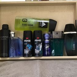 Variety of Men’s Cologne and Grooming  Products
