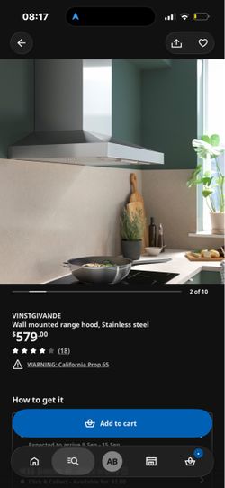 IKEA VINSTGIVANDE Wall Mounted Range Hood