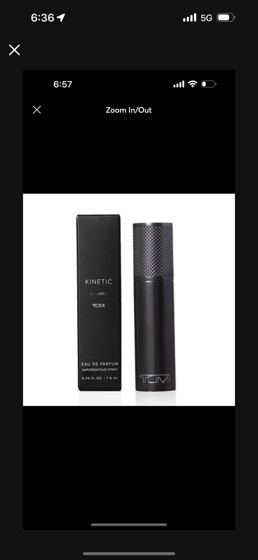 — New Tumi Kenetic 7.5ml Fragrance in a box