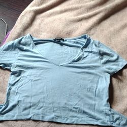 Blue Crop Top