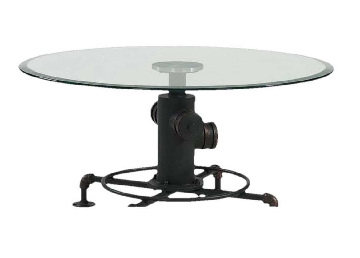 Brutalist Fire hydrant Bronx Coffee Table Base Antique Black