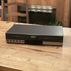 VCR (double deck, up to 2 tapes) with VHS recording capabilities 