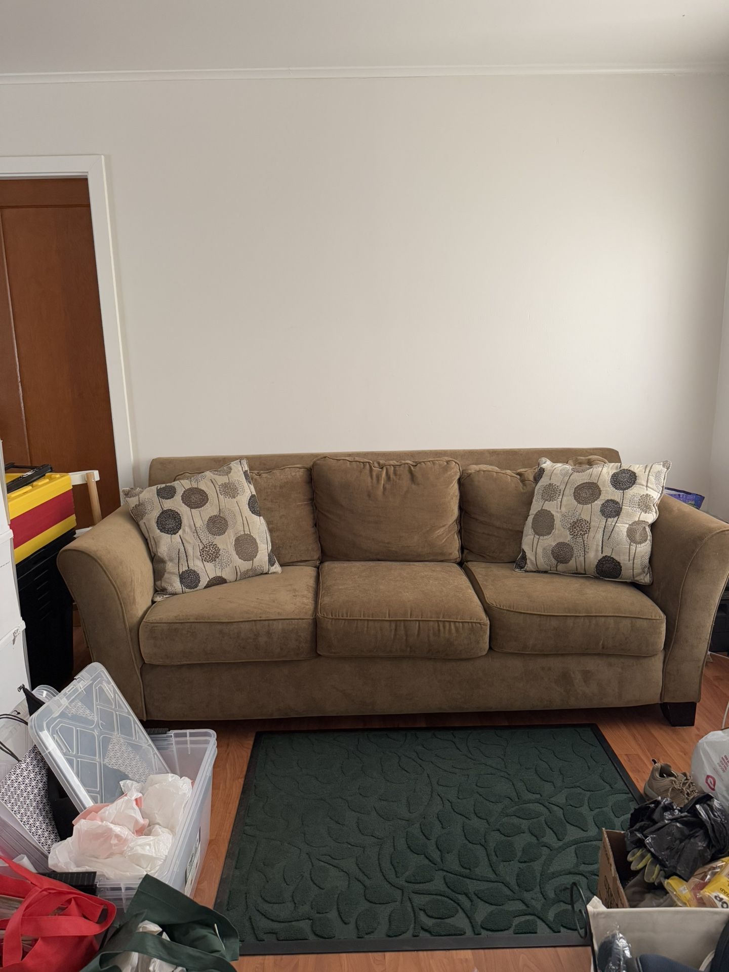 Brown Suede Couch - Great condition (OBO)