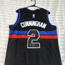 Autograph Signed Cade Cunningham Pistons Jersey