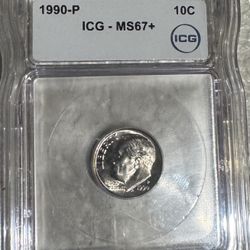 Ms67+ Dime 1990