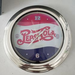 Pepsi Neon Light Clock New