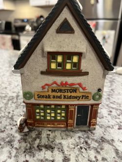 Department 56 Dickens’ Village Series Morston Steak And Kidney Pie Lit Village Piece - Rare - Great Shape 