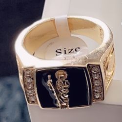 San Judas Tadeo  Design Ring  14k Gold Plated 