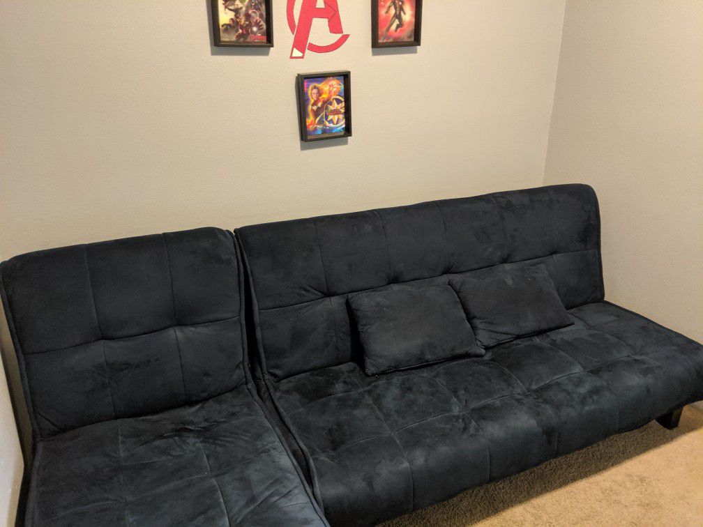 Blue Micro Fiber Couch - Used