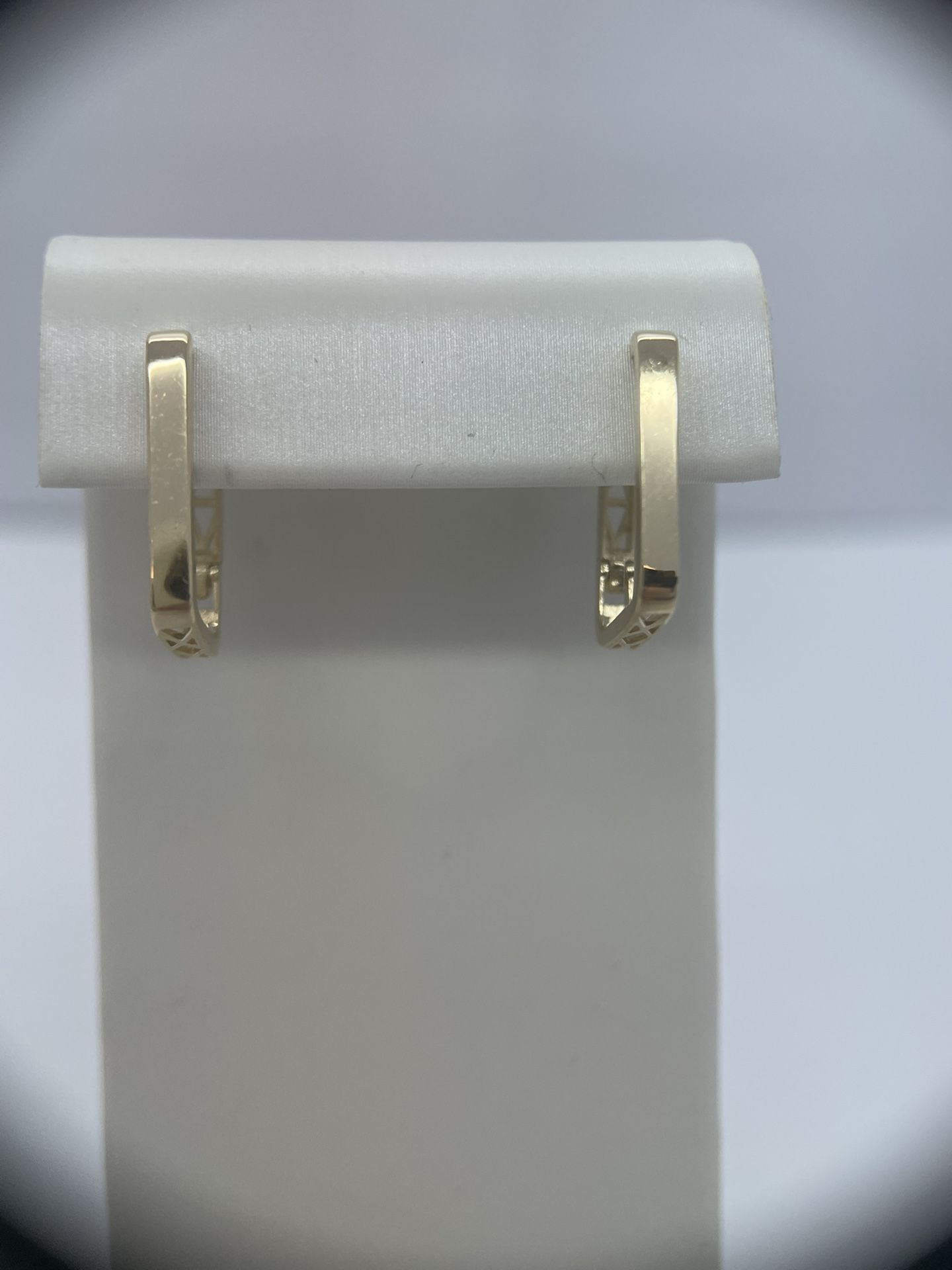 14k Gold Paper clip earrings.New