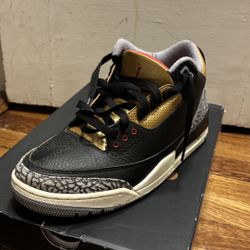 Jordan 3 Black Cement Gold 