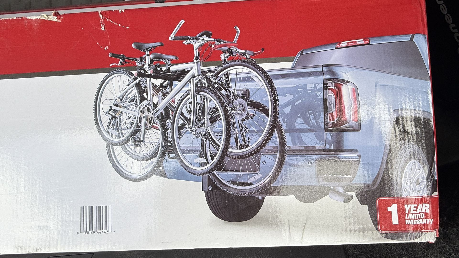 Hyper Tough 120lb Hitch-Mounted Folding 4-Bike Carrier Fits All Vehicles 1.25-2in Hitches