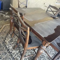 Free Bar Height Table & 6 Chairs