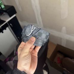 Louis Vuitton Belt Black and gray checkered 
