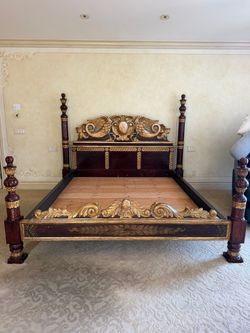 Ornate Four-Poster california King Bed Frame
