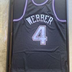 Chris Webber Signed Sacramento Kings Mitchell & Ness Framed Jersey – Fanatics COA