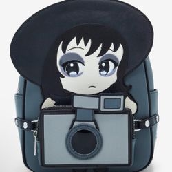 Beetlejuice Chibi Lydia Camera Black Backpack