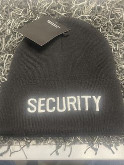 (4) New Security Knit Beanies 