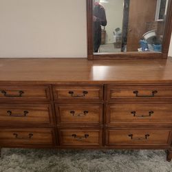 Solid wood bureau - Must Get Rid Of Now !! Free