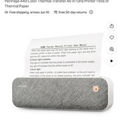 PeriPage A40 Color Thermal Transfer All-in-One Printer 1 Roll of Thermal Paper