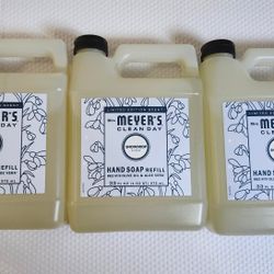 Mrs.Meyer's Snowdrop Scented Hand Soap Refill - 3 Pack New