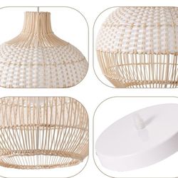 Arturesthome White Rattan Pendant Light