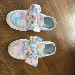 Tie Die Bow Mules 