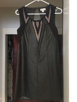 Black Vegan Leather Dresss