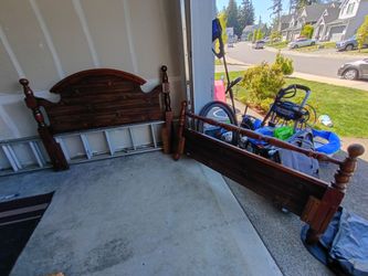 Wooden bed frame