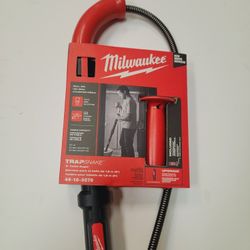 TRAPSNAKE 6' toilet auger. Great for clearing clogs in toilets and floor traps. Has a 1/2 inch x 6 foot cable. Comes with the auger and the 