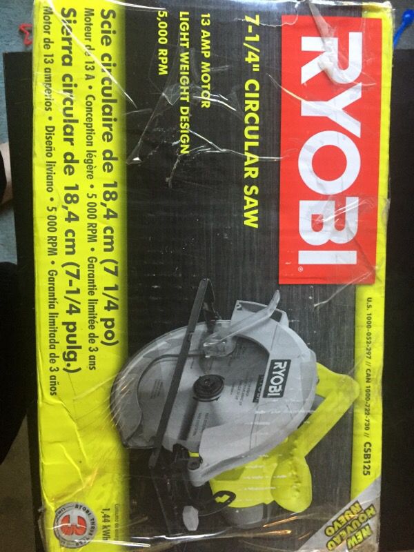 Ryoby 7 1/4 circular saw 13 amps with laser