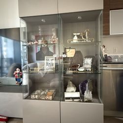 2 Part Glass Display Cabinet 