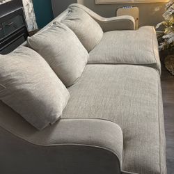 Cream Colored Three Piece Couch Set 