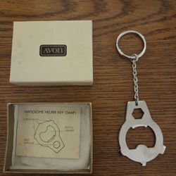 Avon key chain with Screwdriver,  bottle opener,  and  bolt remover