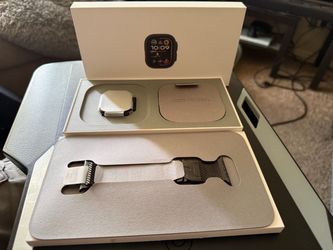 Apple Watch Ultra 2 - Black Titanium Milanese Loop - w/extras