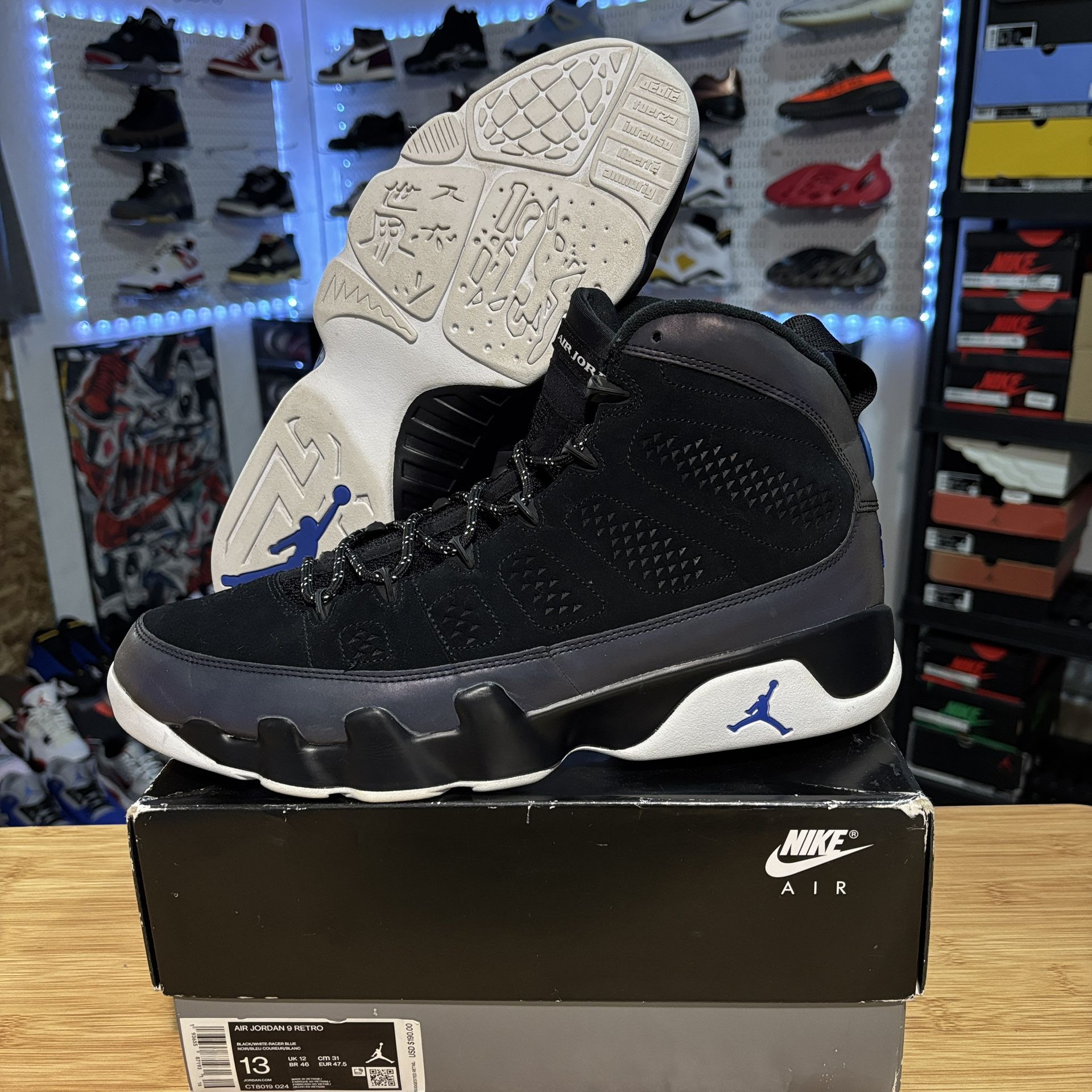 AIR JORDAN 9 RETRO “PHOTO BLUE” SZ 13