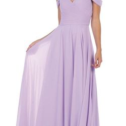Lilac Chiffon Gown Dress
