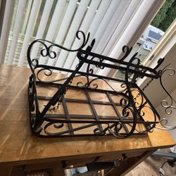 Cast Iron Hanging Pot Rack Mint As New.