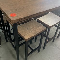 Counter height table with four stools $199