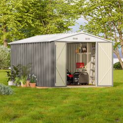 Patiowell 8 x 10ft Outdoor Storage Shed with Detachable Storage Rack, Outdoor Storage Shed,Gray brand new in box,$300  Warehouse Address:  2745 Boone 