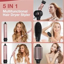 New Bright up blow dry brush. Hair dryer, curler,straightener. 5 in 1 hot air dryer for curling,styling, volumizing,styling. Similar to Dyson air wrap