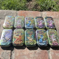 Pokémon Prismatic evolution 2 pack tins Lot of 10
